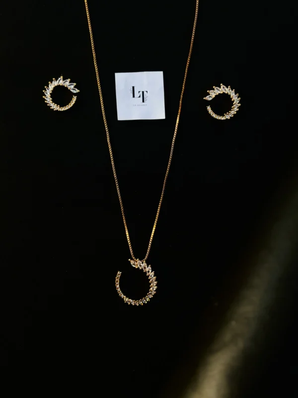 Crescent Luxe Necklace & Earrings Set