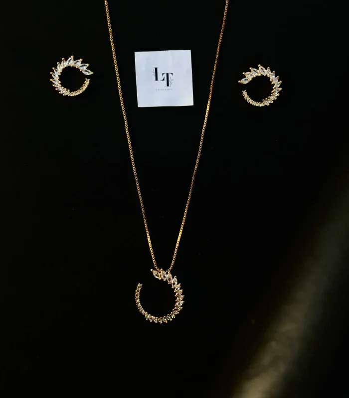 Crescent Luxe Necklace & Earrings Set